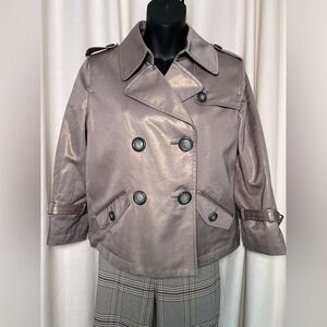 ALFANI Double Breaded Peacoat 🌺 excellent condition 🌺 gold shimmer 🌺 small